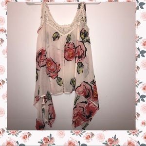 Papaya Floral lace top